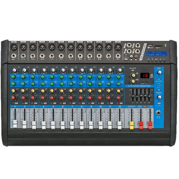 Consola Potenciada Moon Pm122 12 Canales Mixer Profesional - Image 2