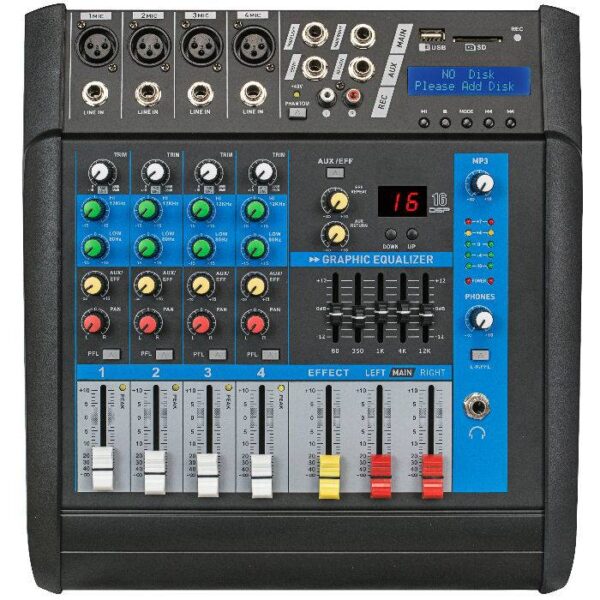 Consola Potenciada Moon Pm402 4 Canales Mixer Profesional - Image 2