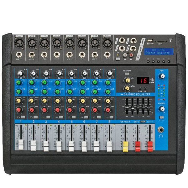 Consola Potenciada Moon Pm802 8 Canales Mixer Profesional - Image 2