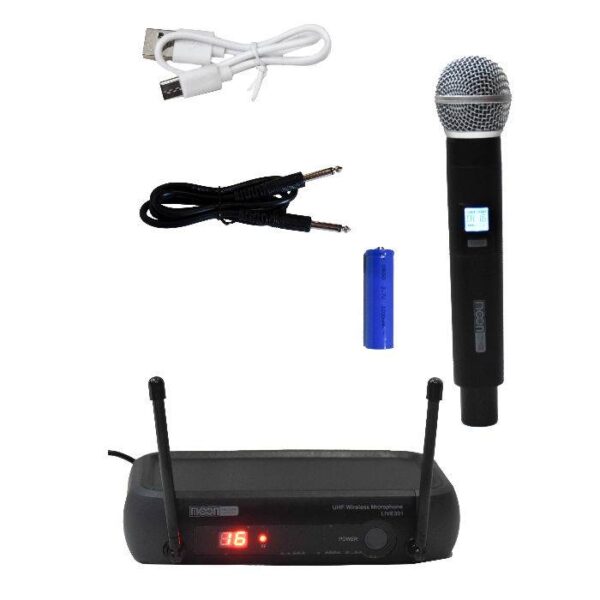 MICROFONO INALAMBRICO DE MANO RECARGABLE CON FRECUENCIA VARIABLE LIVE301 - Image 9