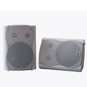 JUEGO DE BAFLE  DE 6.5 PULGADAS PLASTICO PARA INSTALACION BLANCO 8 OHMS C/TRAFO DE LINEA 70/100v