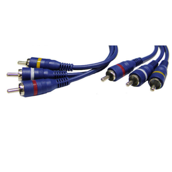CABLE ARMADO ARTEKIT LINEA BLUE DE 3X3RCA 6MTS