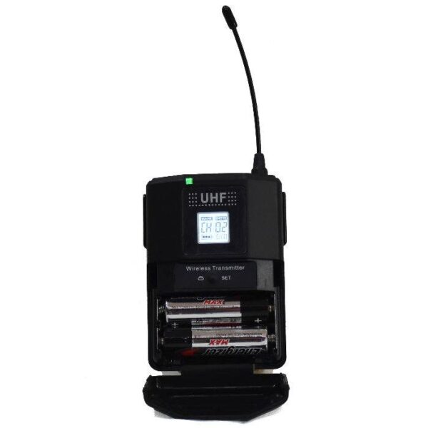 MICROFONO INALAMBRICO DOBLE CON MICROFONO DE MANO Y MIC DE VINCHA/SOLAPA CON FRECUENCIA VARIABLE - Image 8