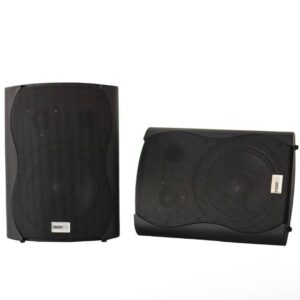 JUEGO DE BAFLE  DE 6.5 PULGADAS PLASTICO PARA INSTALACION NEGRO 8 OHMS C/TRAFO DE LINEA 70/100v