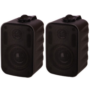 JGO DE BAFLE  DE 4" PLASTICO PARA INSTALACION NEGRO 8 OHMS C/TRAFO DE LINEA 70/100v