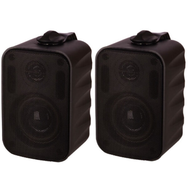 JGO DE BAFLE  DE 4" PLASTICO PARA INSTALACION NEGRO 8 OHMS C/TRAFO DE LINEA 70/100v