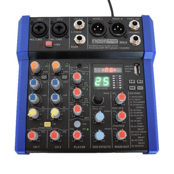 Mixer De Cuatro Canales Con 99 Efectos Dsp 24 Bit 48Khz / Mp3 / Usb - Image 2