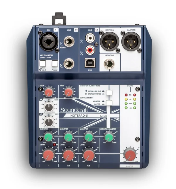 Consola Soundcraft Notepad-5 2 Canales Usb Interface
