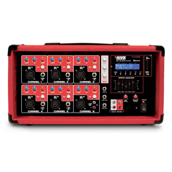 Consola Potenciada Mixer Novik Nvk-6400bt Bluetooth 6ch Mp3 - Image 2