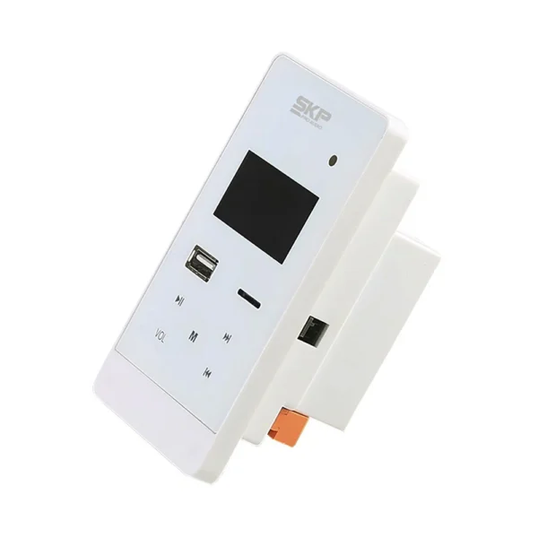 Amplificador de pared Bluetooth Skp PW050bt, 50 W, 2 canales, color blanco, potencia de salida Rms 50 W