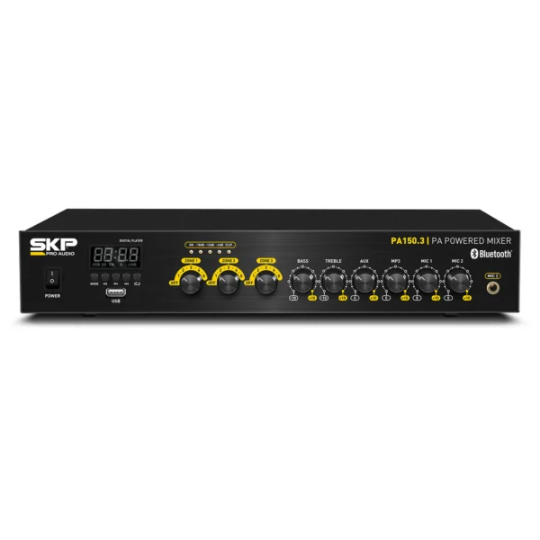 Amplificador Instalación Skp Pa 150.3 Bluetooth 3 Zonas 150w