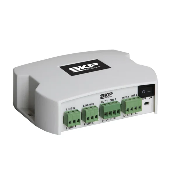 Amplificador Comercial Bluetooth Skp Pw-104 25w 4 Canales Bt Color Blanco Potencia de salida RMS 100 W - Image 3