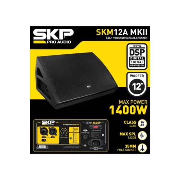 Bafle Activo Monitor Escenario Skp Skm-12a 350w Rms 12 - Image 11