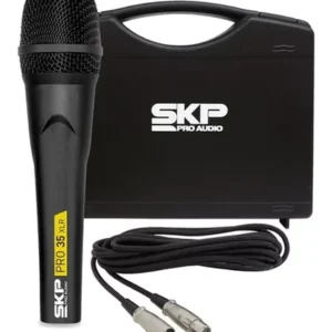 Micrófono Skp Pro 35 Xlr Dinamico Cardiode Voz Mano Karaoke Color Negro