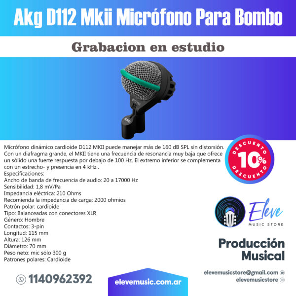 Microfono de Graves/Bombo D112MKII - Image 8